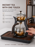 Magnetic Automatic Glass Tea Set – One-Touch Brewing, No Mess, No Burns